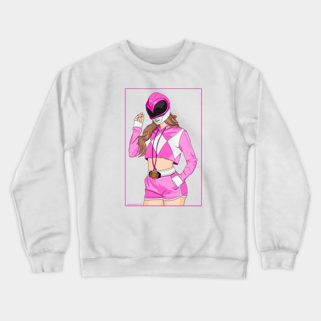 Pink Ranger Casual Style Crewneck Sweatshirt by Zapt Art